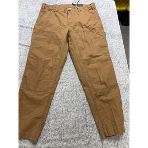 Alpine Design Mens M AD Utility Pant 36x30 Brown Khaki Double Knee Canvas NWT
